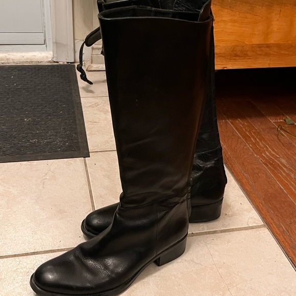 Black leather riding boots from the 90s size 8/8.5 w - Picture 4 of 6